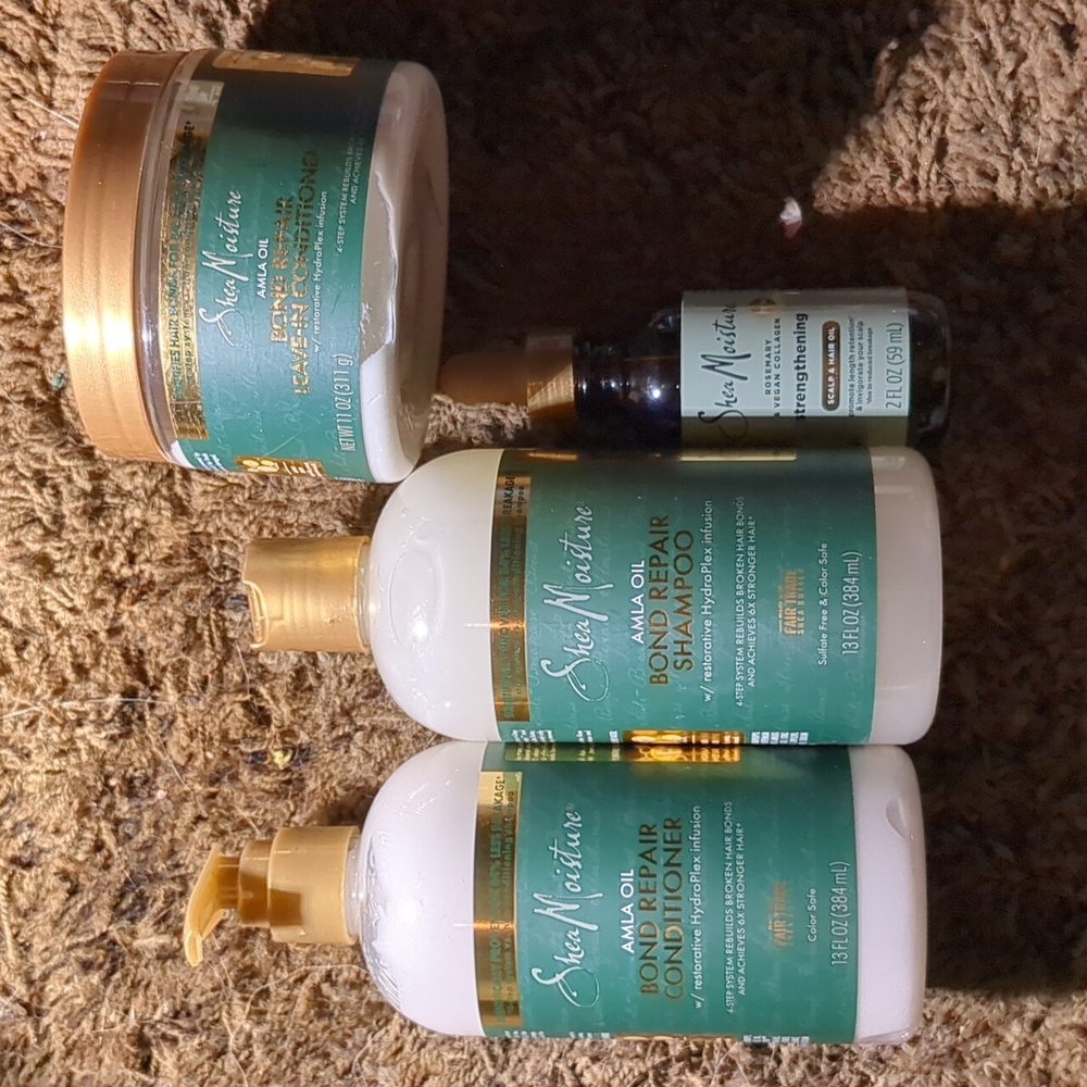 SHEA MOISTURE AMILA OIL SHAMPOO CONDITIONER LEAVE-IN CONDITIONER SCALP/HAIR OIL
